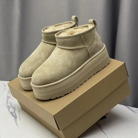 UGG Classic Ultra Mini Platform Boot Mustard Seed - Picture 1 of 7